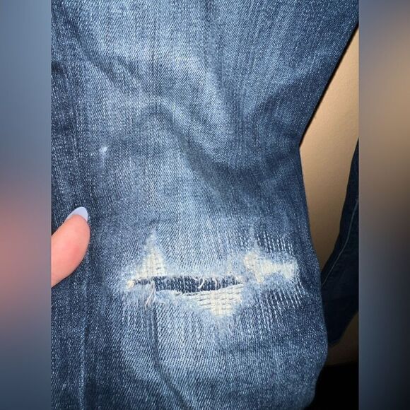 Agolde Premium Denim Distressed Skinny Leg Denim Jeans Size 26 - Picture 2 of 8